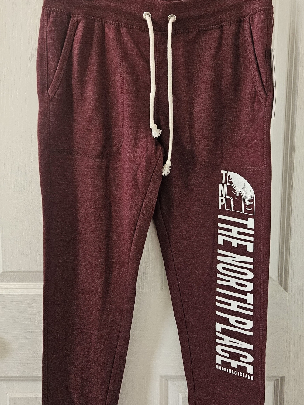 Womens Mackinac Island Maroon Sweat Pants